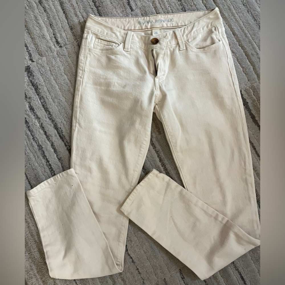 Banana Republic Cream Women's Jeans - Sz 26